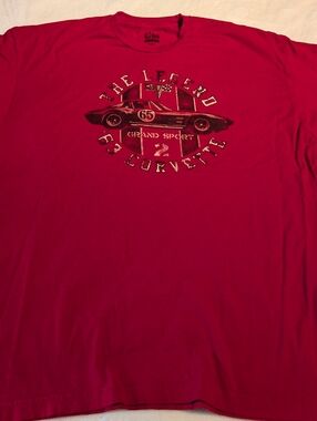 Men's Red 'The Legend 63 Corvette' Graphic Tee. GM. Size 2x